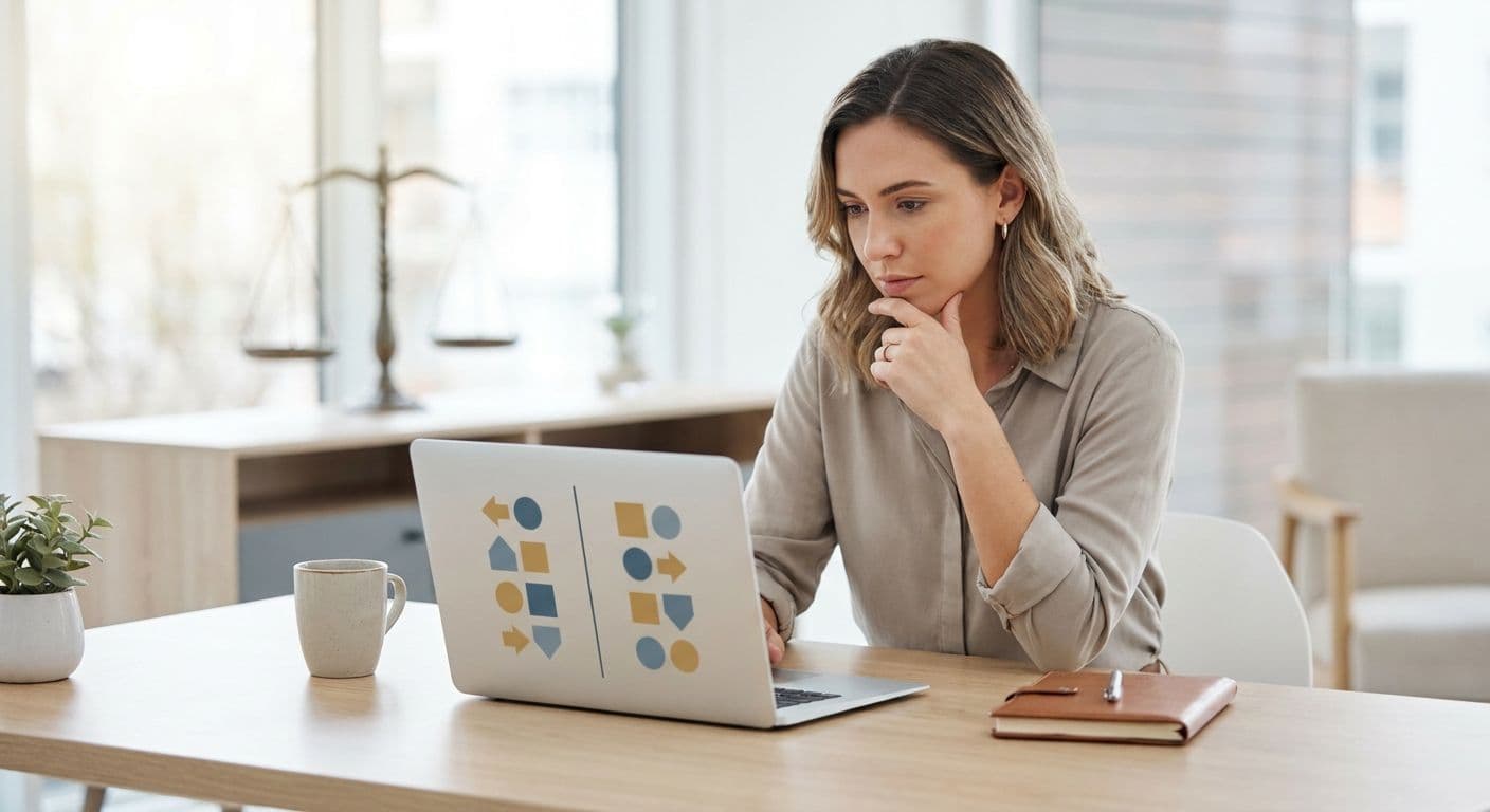 Employer weighing the pros and cons of remote work on a laptop comparison